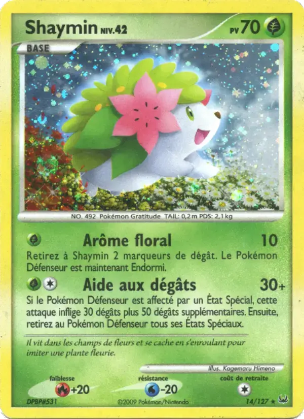 Carte Pokémon Shaymin #14 — Platine