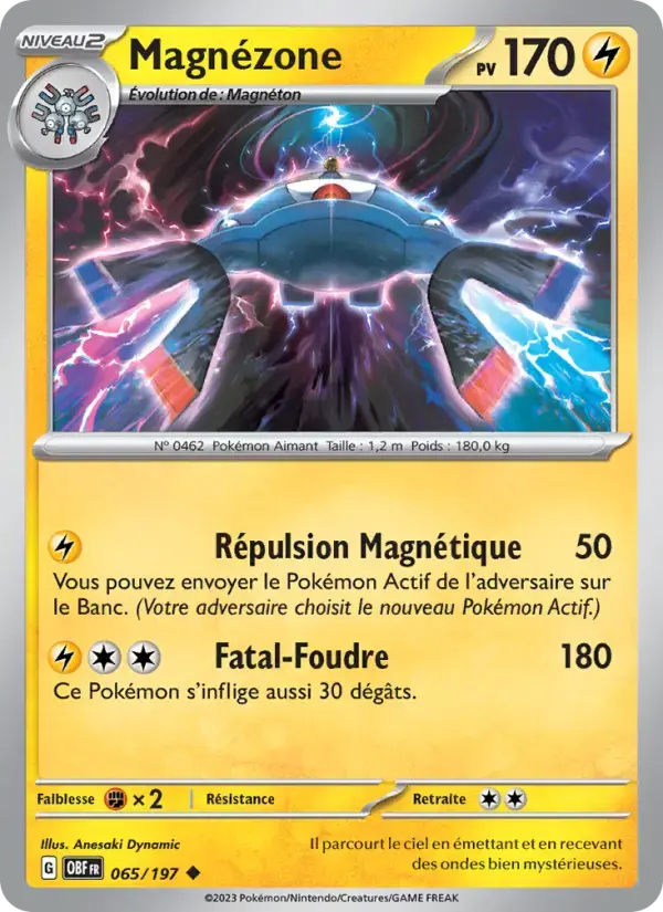 Carte Pokémon Magnézone #065 — Flammes Obsidiennes
