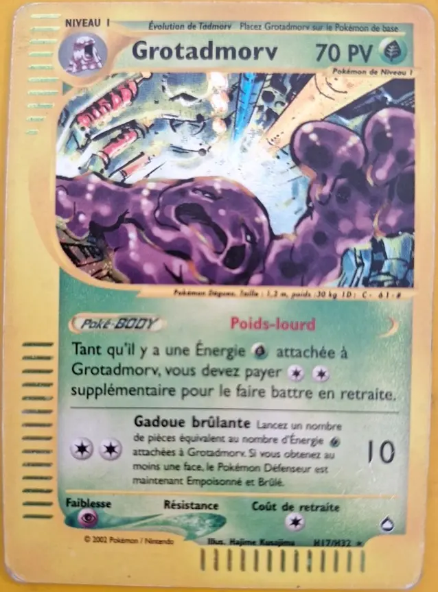 Carte Pokémon Grotadmorv #H17 — Aquapolis