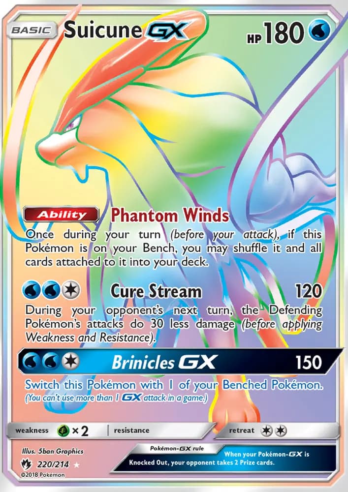 Suicune GX #220 — Lost Thunder