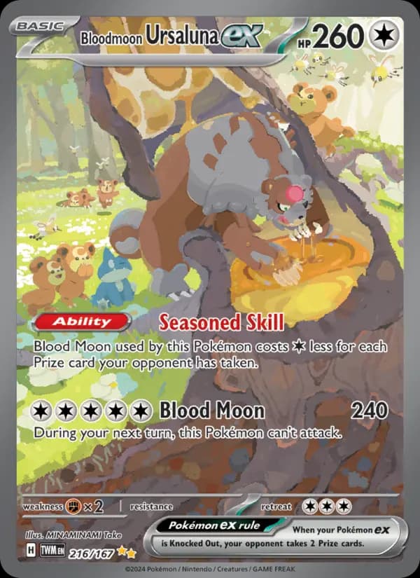 Bloodmoon Ursaluna ex #216 — Twilight Masquerade
