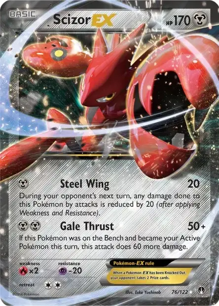 Carte Pokémon Cizayox-EX #76/122 — Jumbo