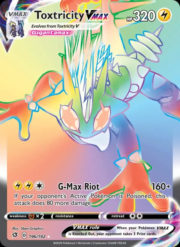 Toxtricity VMAX #196 — Rebel Clash