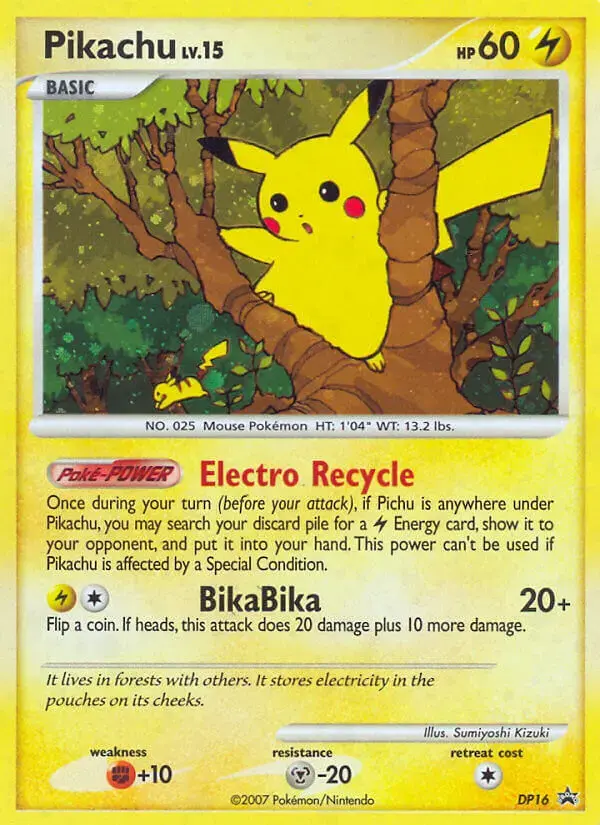 Carte Pokémon Pikachu #DP16 — Promos Diamant et Perle