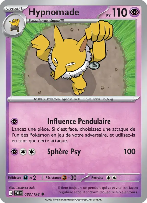 Carte Pokémon Hypnomade #083 — Écarlate et Violet