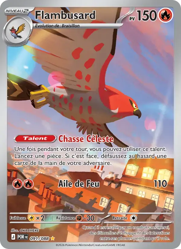 Carte Pokémon Flambusard #091 — Équilibre Parfait