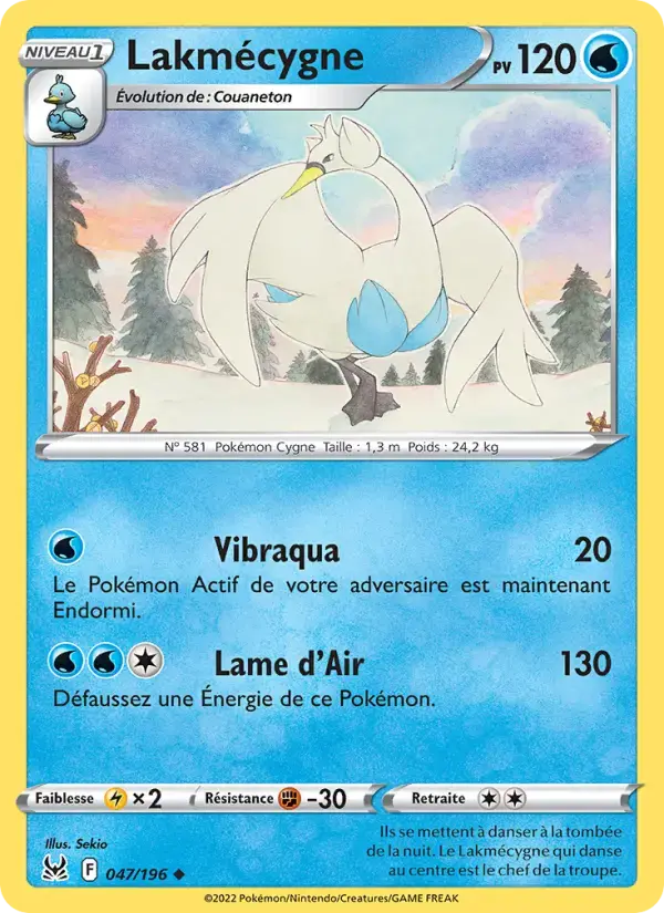 Carte Pokémon Lakmécygne #047 — Origine Perdue