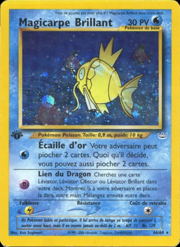 Carte Pokémon Magicarpe Brillant #66 — Neo Revelation
