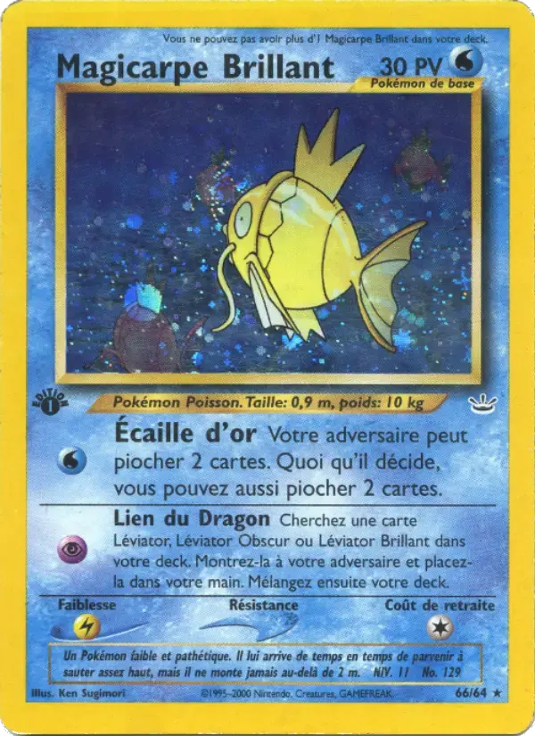 Carte Pokémon Magicarpe Brillant #66 — Neo Revelation