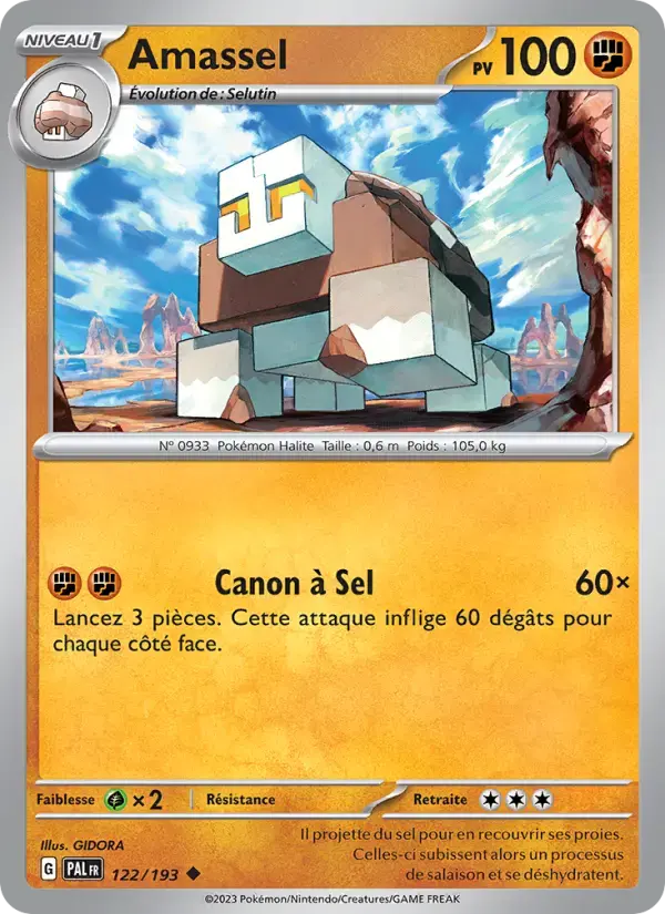 Carte Pokémon Amassel #122 — Évolutions à Paldea