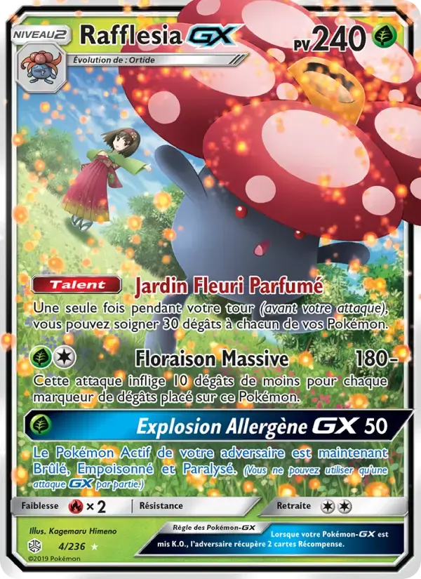 Carte Pokémon Rafflesia GX #4 — Éclipse Cosmique
