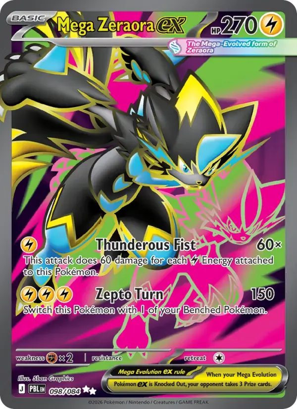 Mega Zeraora ex #098 — Pitch Black