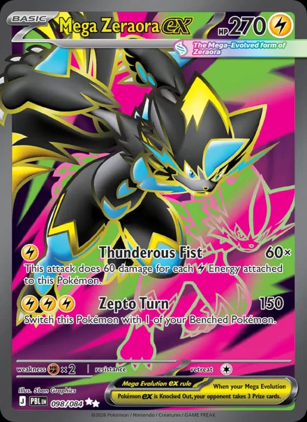 Mega Zeraora ex #098 — Pitch Black