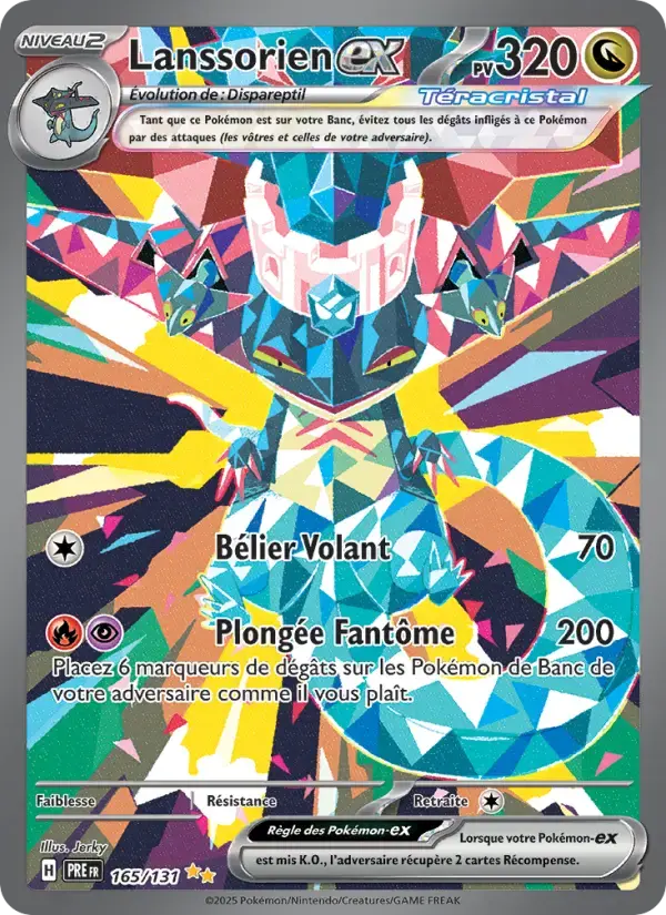 Carte Pokémon Lanssorien-ex #165 — Évolutions Prismatiques