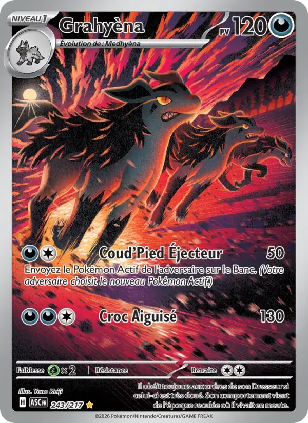 Carte Pokémon Grahyèna #243 — Héros Transcendants