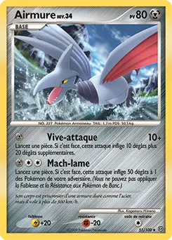 Carte Pokémon Airmure #51 — Tempête