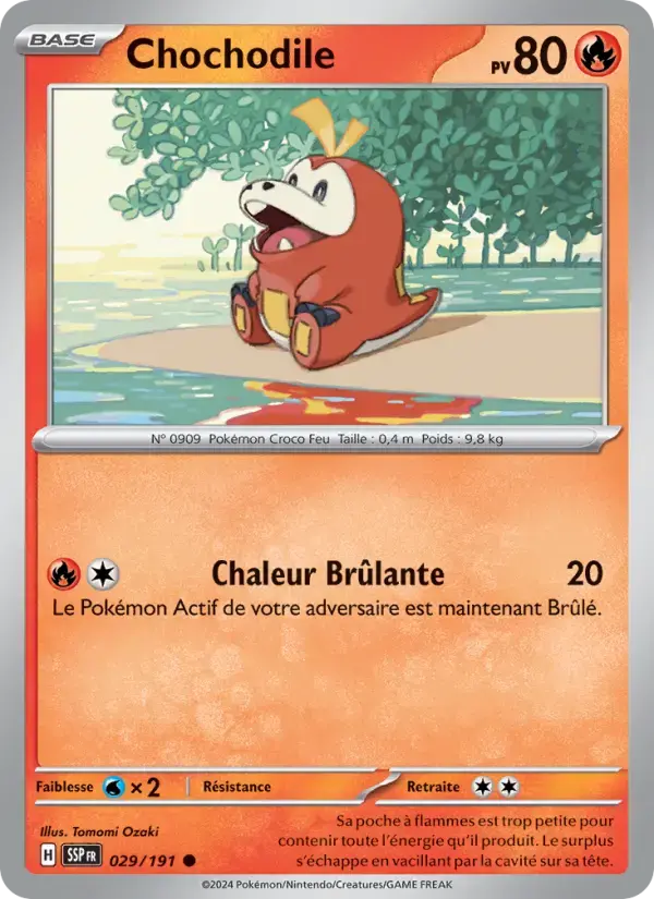 Carte Pokémon Chochodile #029 — Étincelles Déferlantes