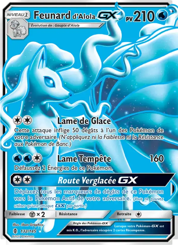 Carte Pokémon Feunard d’Alola GX #132 — Gardiens Ascendants