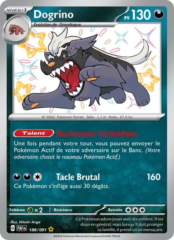 Carte Pokémon Dogrino #188 — Destinées de Paldea
