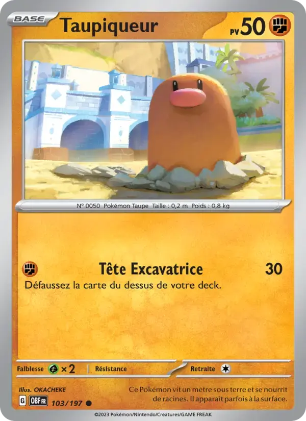 Carte Pokémon Taupiqueur #103 — Flammes Obsidiennes