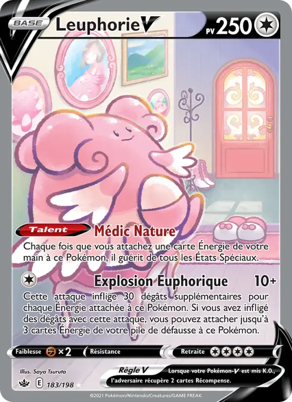 Carte Pokémon Leuphorie V #183 — Règne de Glace