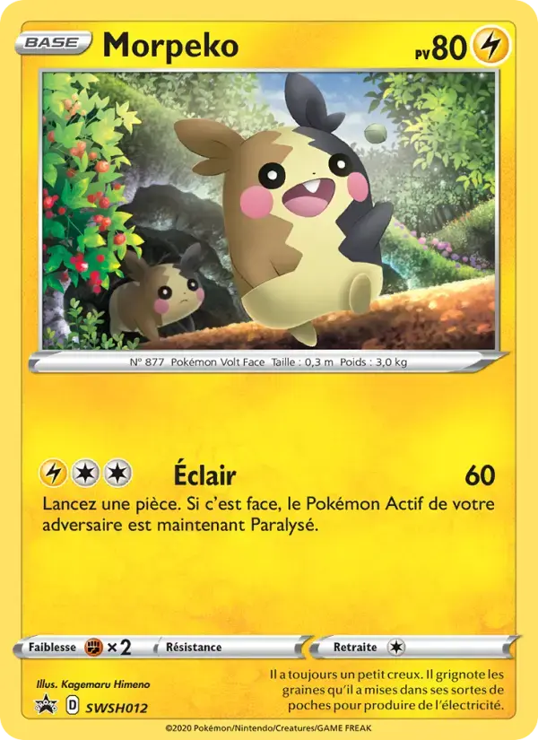 Carte Pokémon Morpeko #SWSH012 — Promos Épée et Bouclier