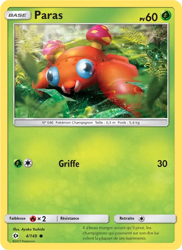 Carte Pokémon Paras #4 — Soleil et Lune