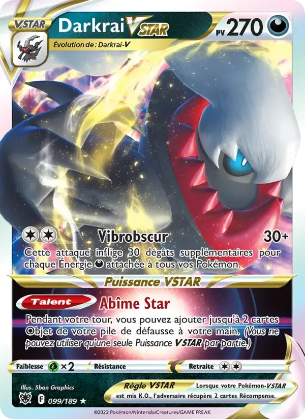 Carte Pokémon Darkrai VSTAR #099 — Astres Radieux