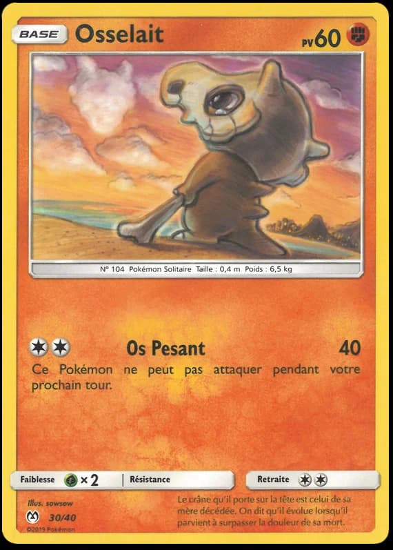 Carte Pokémon Osselait #30 — 2019 Promo McDonald's