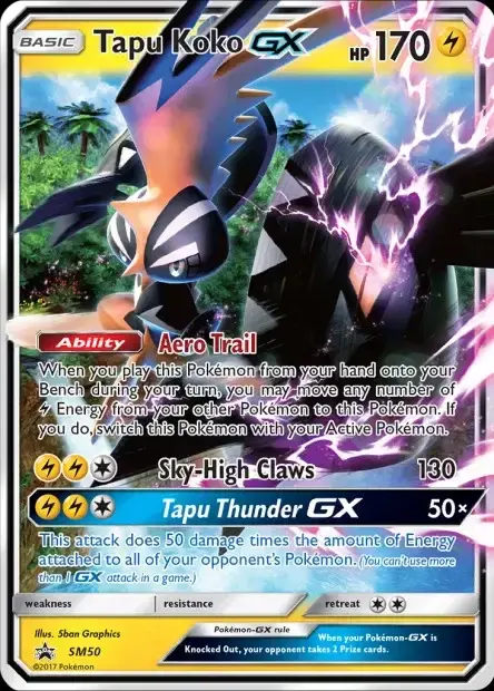 Carte Pokémon Tokorico-GX #SM50 — Jumbo