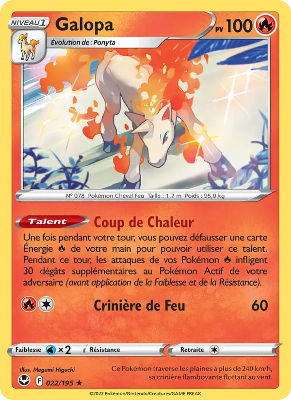 Carte Pokémon Galopa #022 — Tempête Argentée