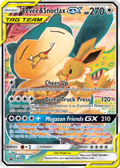 Carte Pokémon Évoli et Ronflex GX #SM169 — Promos Soleil et Lune