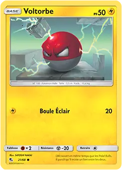 Carte Pokémon Voltorbe #21 — Destinées Occultes