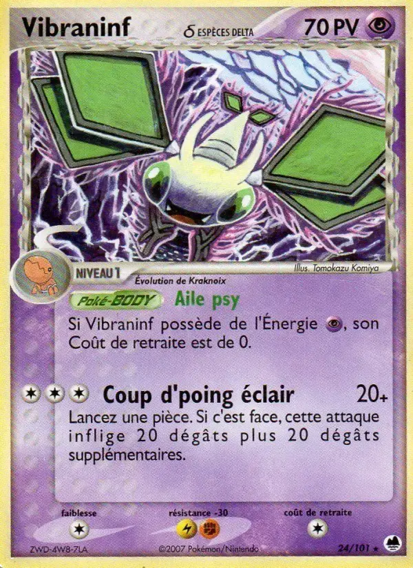 Carte Pokémon Vibraninf δ #024 — Île des Dragons