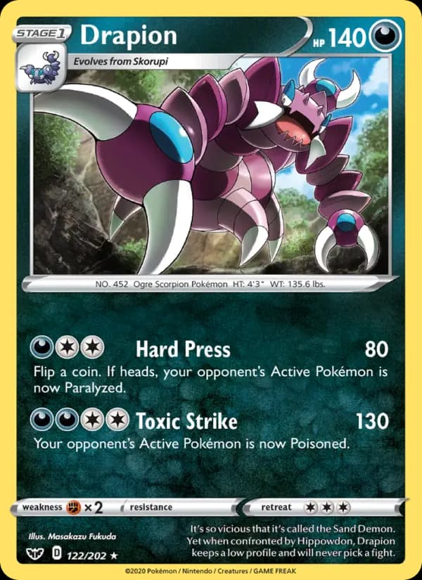 Drapion #122 — Sword & Shield