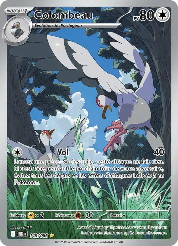 Carte Pokémon Colombeau #149 — Foudre Noire