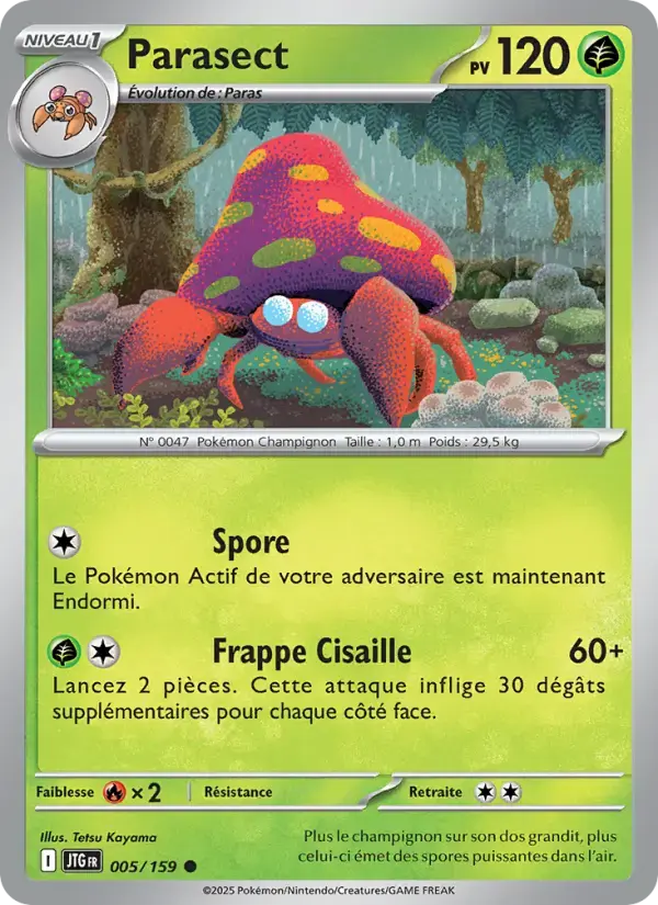 Carte Pokémon Parasect #005 — Aventures Ensemble