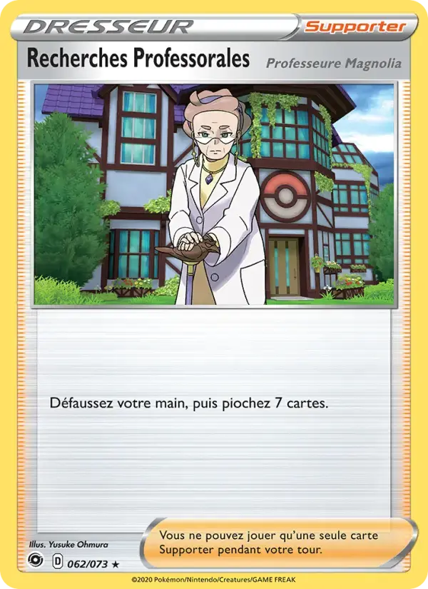 Carte Pokémon Recherches Professorales (Professeure Magnolia) #62 — La Voie du Maître