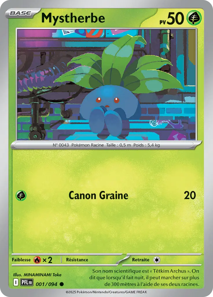 Carte Pokémon Mystherbe #001 Cosmos Holo — Flammes Fantasmagoriques
