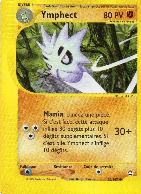 Carte Pokémon Ymphect #56 — Aquapolis