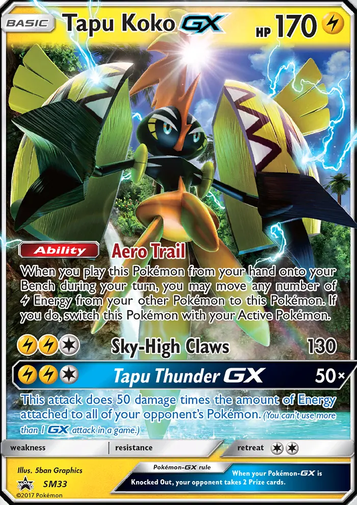 Carte Pokémon Tokorico GX #SM33 — Promos Soleil et Lune