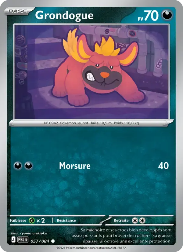 Carte Pokémon Grondogue #057 — Nuit Noire