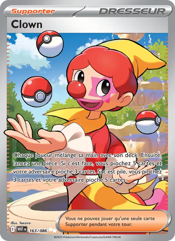 Carte Pokémon Clown #163 — Flamme Blanche