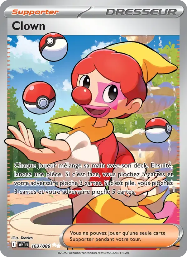 Carte Pokémon Clown #163 — Flamme Blanche