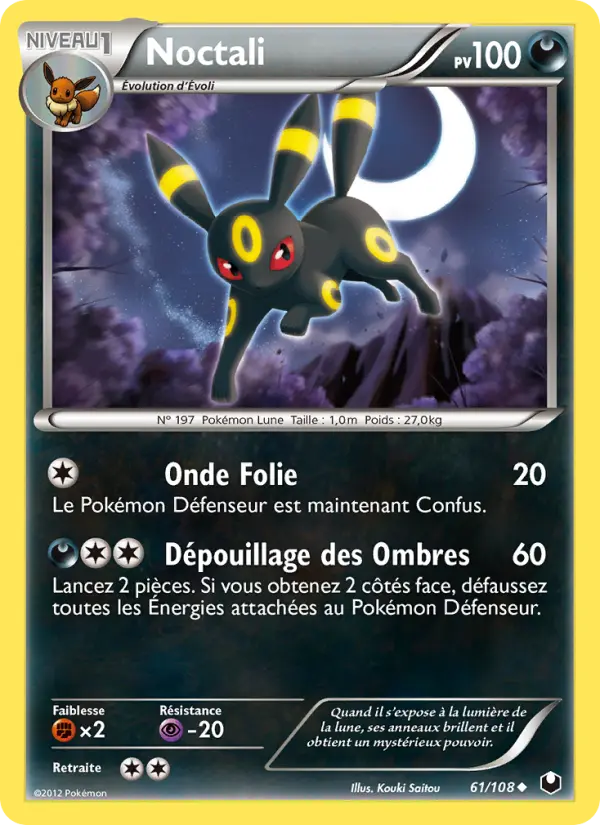 Carte Pokémon Noctali #61 — Explorateurs Obscurs