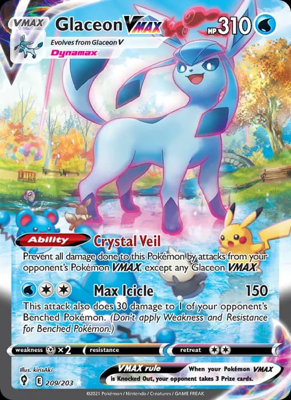 Glaceon VMAX #209 — Evolving Skies