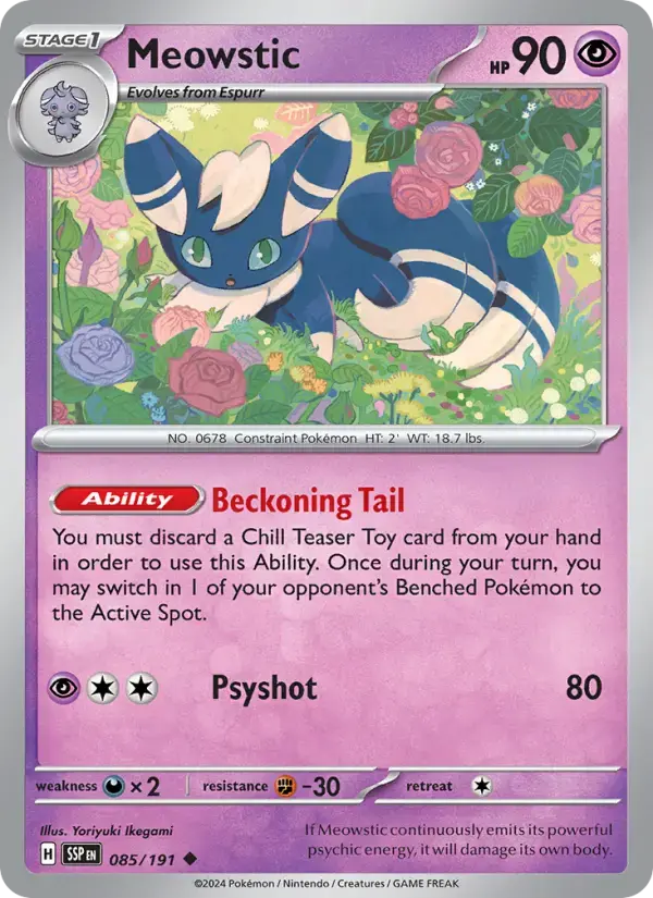 Meowstic #085 — Surging Sparks