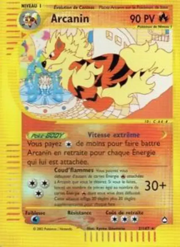 Carte Pokémon Arcanin #2 — Aquapolis