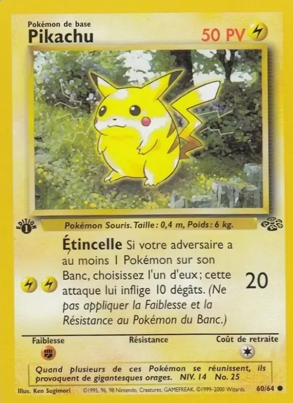 Carte Pokémon Pikachu #60 — Jungle