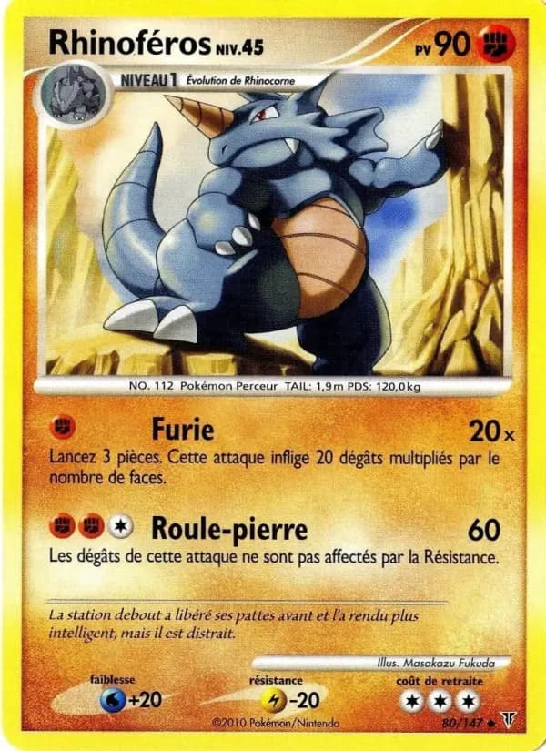 Carte Pokémon Rhinoféros #80 — Vainqueurs Suprêmes